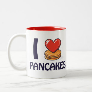 I love Pancakes T-Shirt Two-Tone Coffee Mug