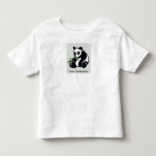 I love Panda Bears - Animal lover - Wildlife Toddler T-Shirt