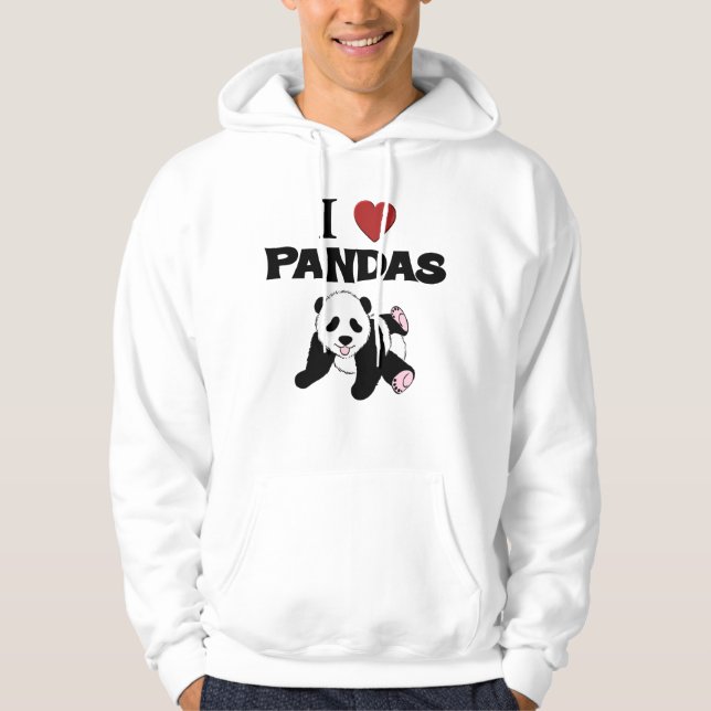 I love Panda Bears Hoodie (Front)