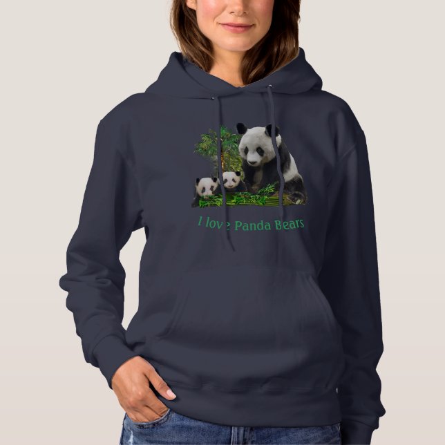 I love panda Bears Hoodie (Front)