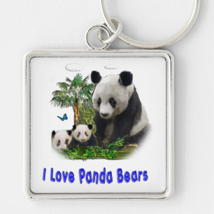 I love panda Bears Key Ring