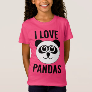 I LOVE PANDA BEARS KIDS GIRLS T-SSHIRTS T-Shirt