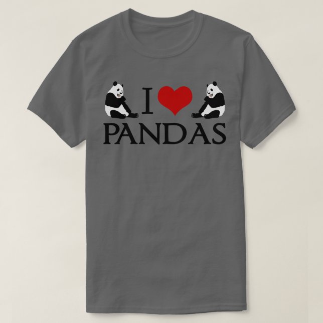I Love Panda Bears T-Shirt (Design Front)