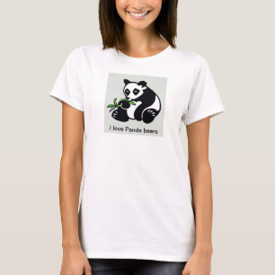 I love Panda Bears - Wildlife - Animal graphic T-Shirt