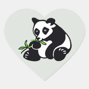 I love Panda BEARS - Wildlife - Nature - Heart Sticker