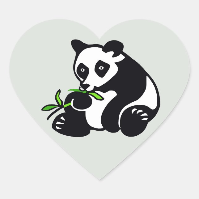I love Panda BEARS - Wildlife - Nature - Heart Sticker (Front)