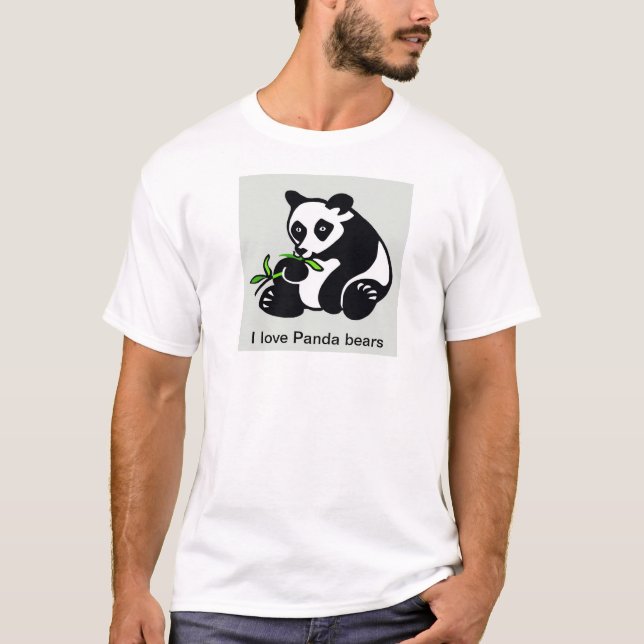 I love Panda Bears - Wildlife warrior - Nature T-Shirt (Front)