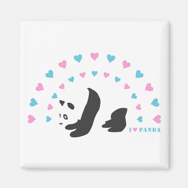 I Love Panda Magnet (Front)
