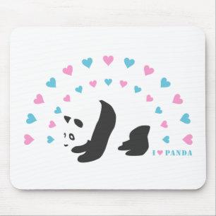I Love Panda Mouse Mat