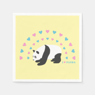 I Love Panda napkins