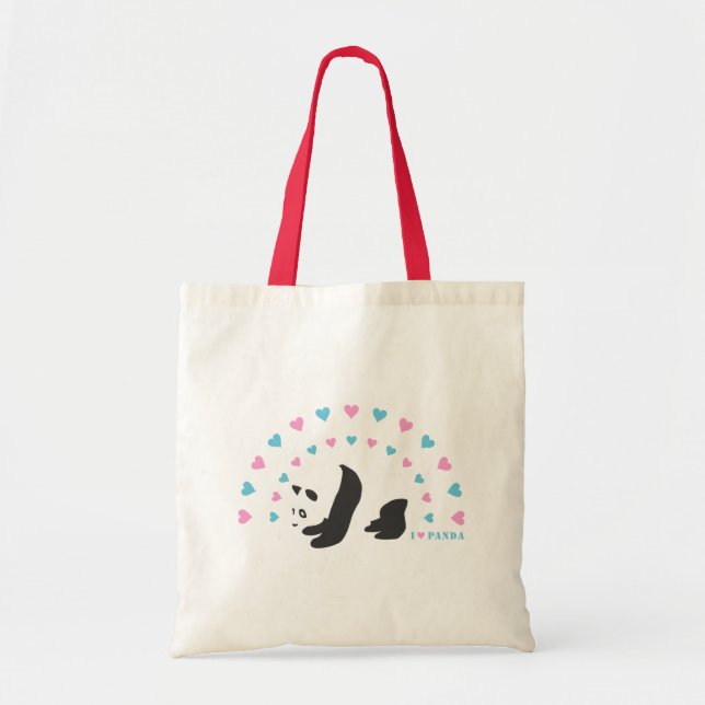 I Love Panda Tote Bag (Front)