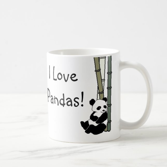 I Love Pandas Coffee Mug (Right)
