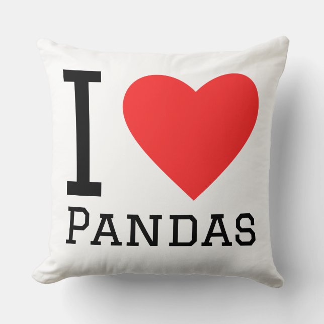 I love pandas cushion (Front)