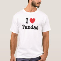 I love Pandas heart custom personalised