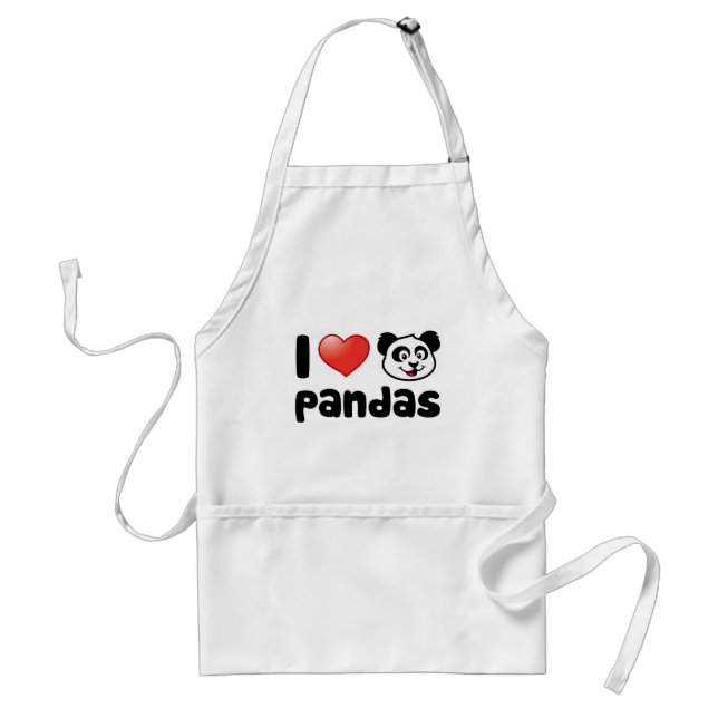 I Love Pandas Standard Apron (Front)