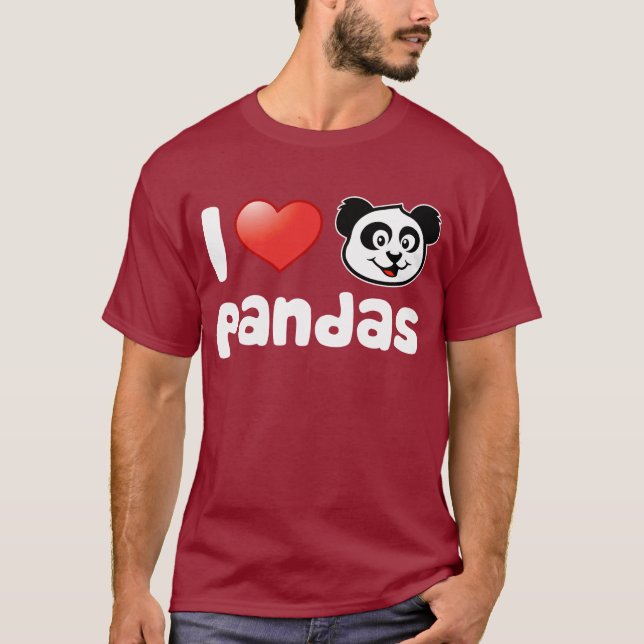 I Love Pandas T-Shirt (Front)