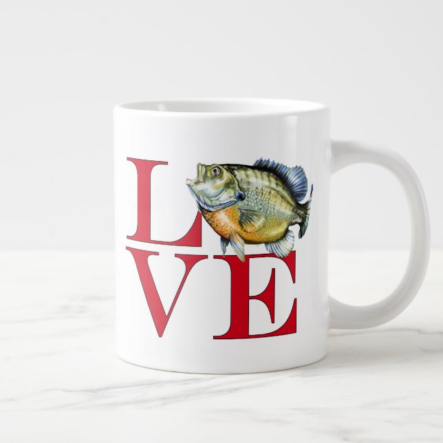I Love Panfish Large Coffee Mug (Right)