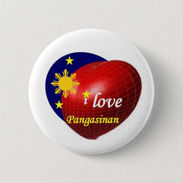 I love Pangasinan 6 Cm Round Badge (Front)