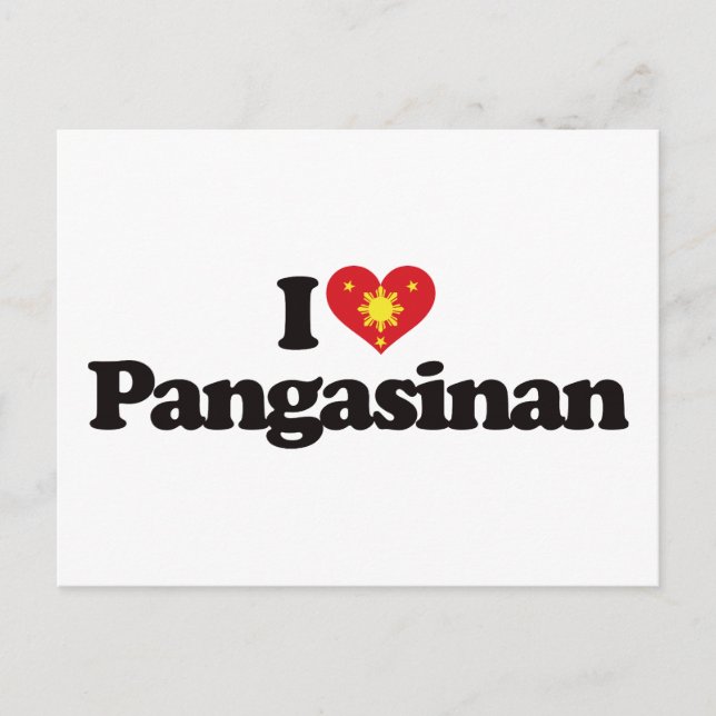 I Love Pangasinan Postcard (Front)