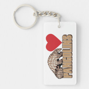 I love Pangolins - Save The Pangolins Key Ring