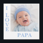 I Love Papa Typography Photo Magnetic Card<br><div class="desc">Sweet photo card with “I L-O-V-E Papa typography.  Add your own photo to customise. So cute!</div>