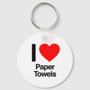 i love paper towels key ring