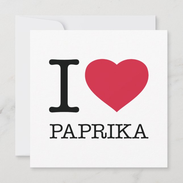 I LOVE PAPRIKA THANK YOU CARD (Front)