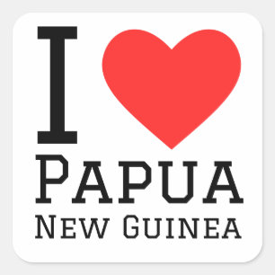 I love Papua New Guinea Square Sticker