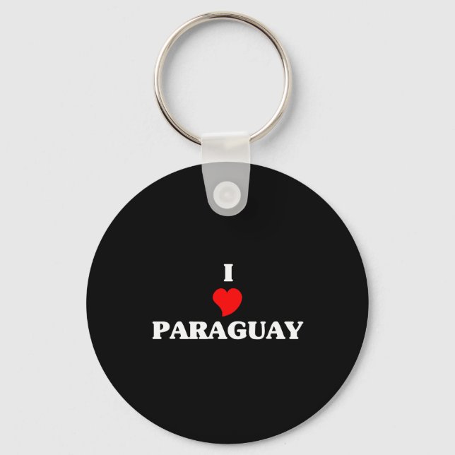 I Love Paraguay Key Ring (Front)