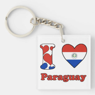 I love Paraguay Key Ring