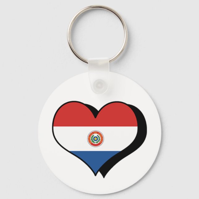 I Love Paraguay Keychain (Front)
