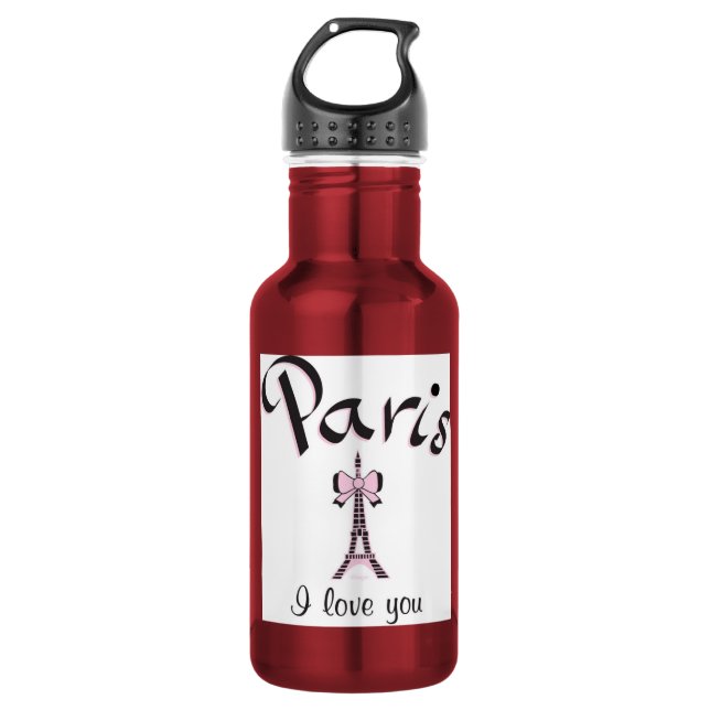 I love Paris 532 Ml Water Bottle (Front)