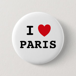 I love Paris 6 Cm Round Badge