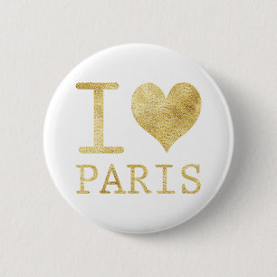 I Love Paris 6 Cm Round Badge