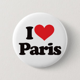 I Love Paris 6 Cm Round Badge