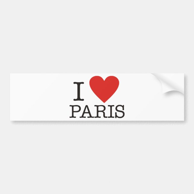 I love Paris Bumper Sticker (Front)