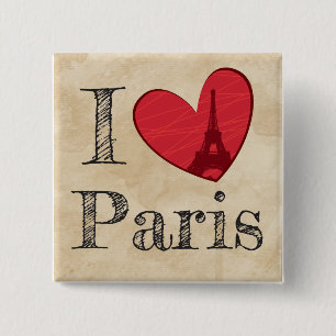 I love paris Button