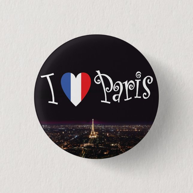 I Love Paris Button (Front)