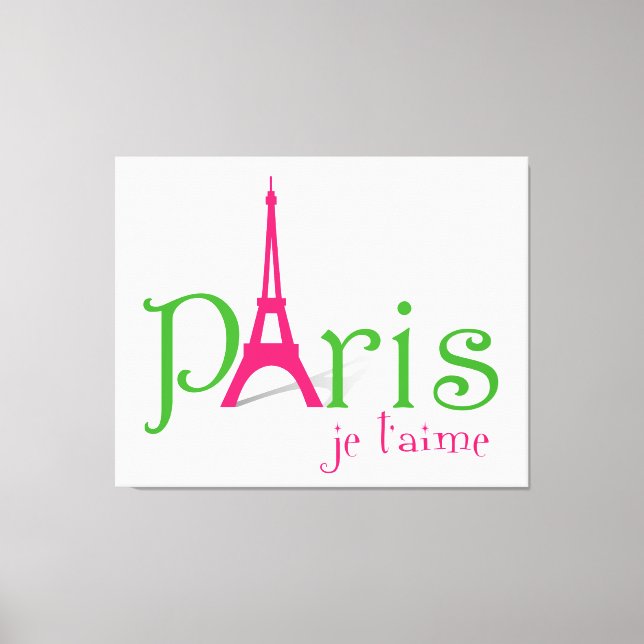 I love Paris Canvas Print (Front)
