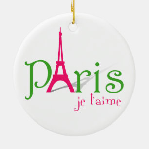 I love Paris Ceramic Tree Decoration