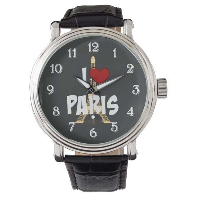 I Love Paris, charming popular design Watch (Front)