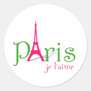 I love Paris Classic Round Sticker