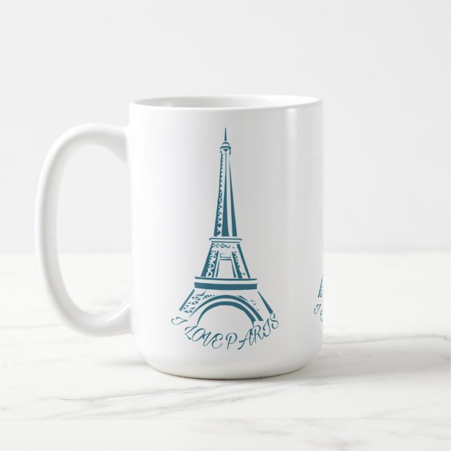 I Love Paris | Eiffel Tour Coffee Mug (Left)
