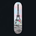 I Love Paris - Eiffel Tower and Bouquet Flowers Skateboard<br><div class="desc">I Love Paris - Eiffel Tower Romantic Drawing - Choose / Add Your Unique Text / Font / Colour - Make Your Special Gift - Resize and move or remove and add elements - Image / text with customisation tool ! - Drawing and Design by MIGNED. You can also transfer...</div>