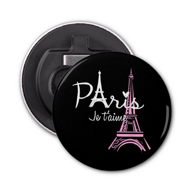 I Love Paris Eiffel Tower France French Souvenir Bottle Opener (Front)