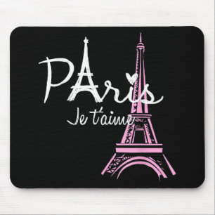 I Love Paris Eiffel Tower France French Souvenir Mouse Mat