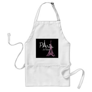 I Love Paris Eiffel Tower France French Souvenir Standard Apron