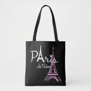 I Love Paris Eiffel Tower France French Souvenir Tote Bag