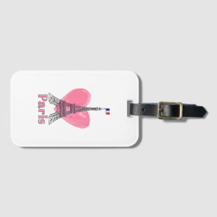 I Love Paris Eiffel Tower France Gift Luggage Tag