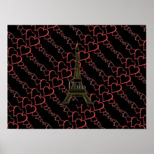 I Love Paris Eiffel Tower Poster